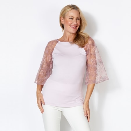 Boo Radley Lace Raglan Sleeve Top