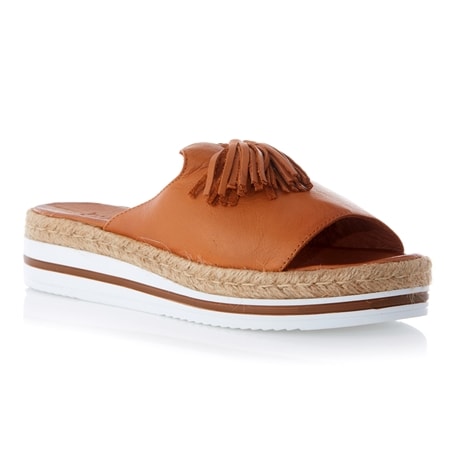 Bueno Augie Leather  Wedge Slide  Sandal