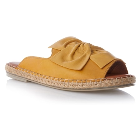 Bueno Kalmia Leather  Bow  Espadrille Slide Sandal