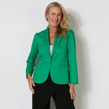 Evie Grace Giselle 1 Button Sateen Jacket