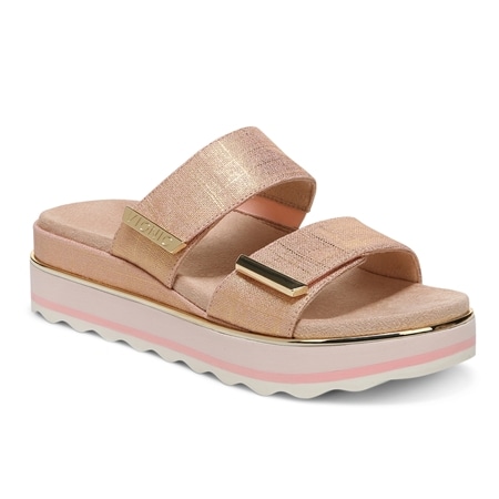 Vionic Brandie Double Strap Wedge Slide Sandal