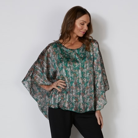 Eyes on Floyd Floral Print Batwing Tunic