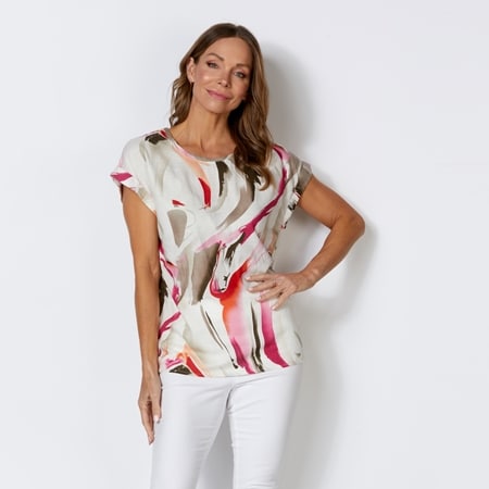 Brave + True Boysenberry Swirl Percy Top