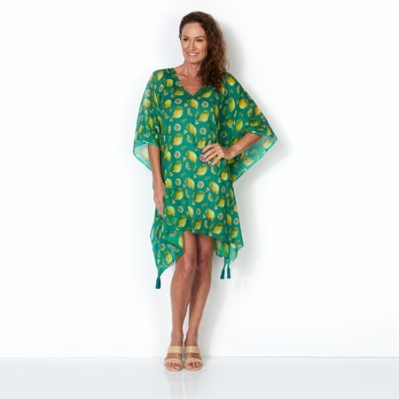 Ble Resort 100% Cotton Lemon Print Kaftan