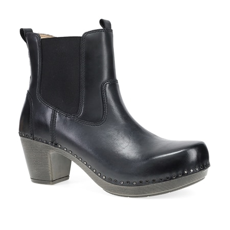 Dansko Shayna Burnished Leather Heeled Boot with Zip