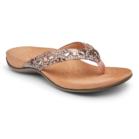 Vionic Lucia Snake  Embellished  Toe Post Sandal