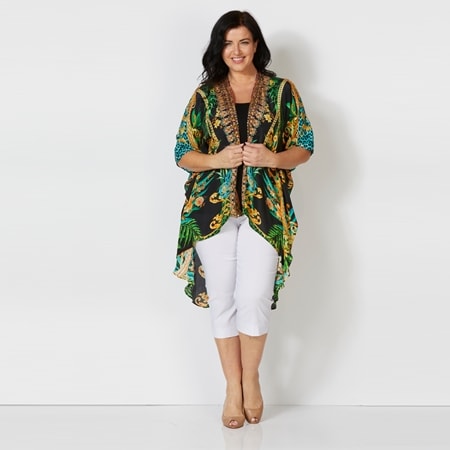 Silk Islands 100% Silk Rome High Low Kimono