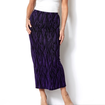 Jersey Girl Miriam Metallic Print Skirt
