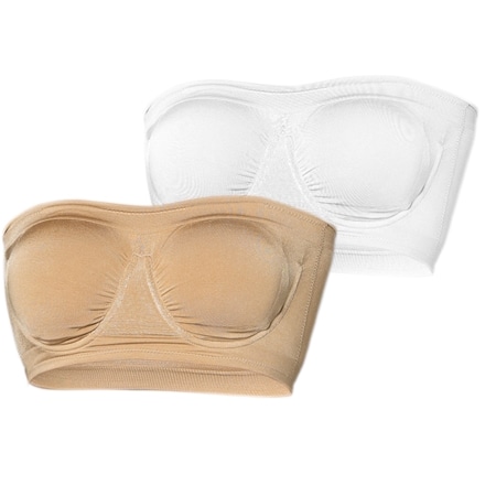 Rhonda Shear Angel Seamless Underwire Bandeau Bra 2 Pack