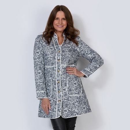 Bella Loren Cotton Jacquard Quilted Jacket