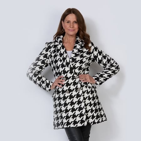 Bella Loren Houndstooth Coat