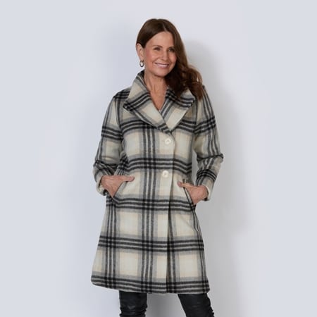 Bella Loren Oversized Lapel Button Up Coat