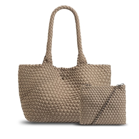 Prene Aubrey Woven Neoprene Tote Bag and Matching Purse