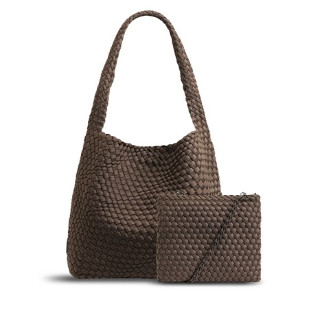 Prene Adler Woven Neoprene Midi Shoulder Bag with Matching Purse