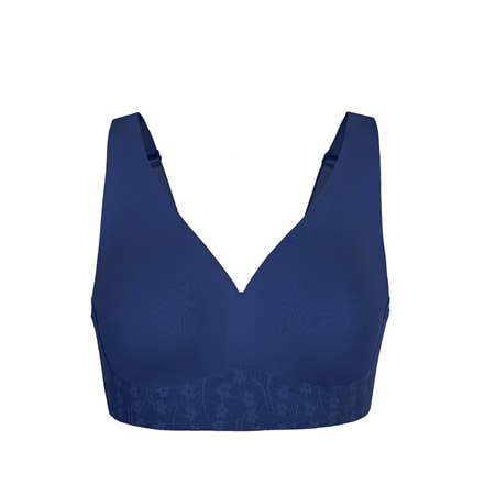 Rhonda Shear Plunge Bra with Lace & Back Closure