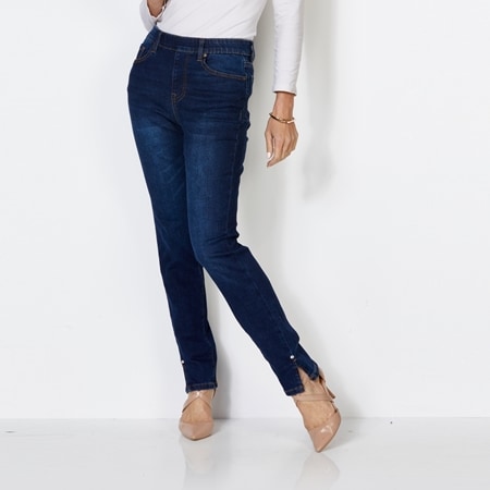 Diane Gilman New Classic Stretch Pull On Jegging With Side Slit