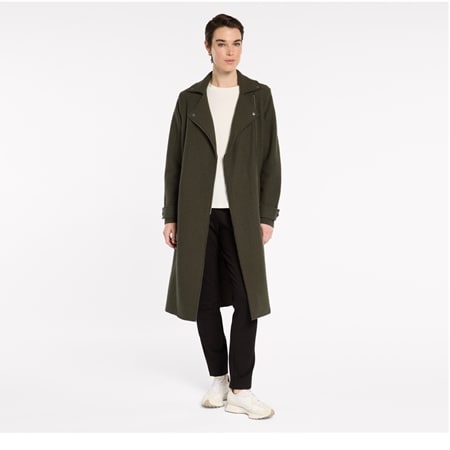 Marco Polo Boiled Wool Moto Coat