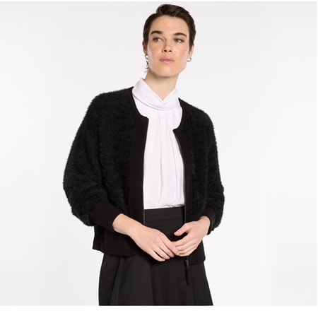 Marco Polo Fluffy Knit Bomber