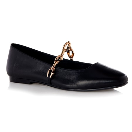 Bresley Petra Ballet Flat with Chain Trim