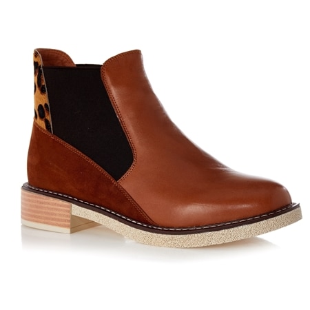 Bresley Dutch Flat Spliced Leather Ankle Boot
