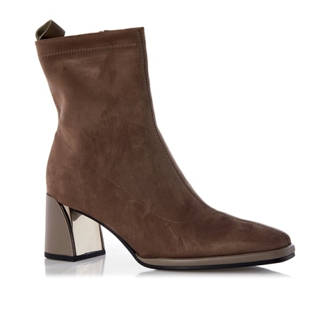 Bresley Suraya Stretch Suede Ankle Boot with Block Heel