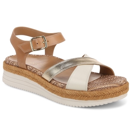 Vionic Mar Premium Leather Cross Strap Adjustable Sandal