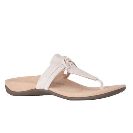 Vionic Amaya Adjustable Toe-Post Thong with Bow Detail