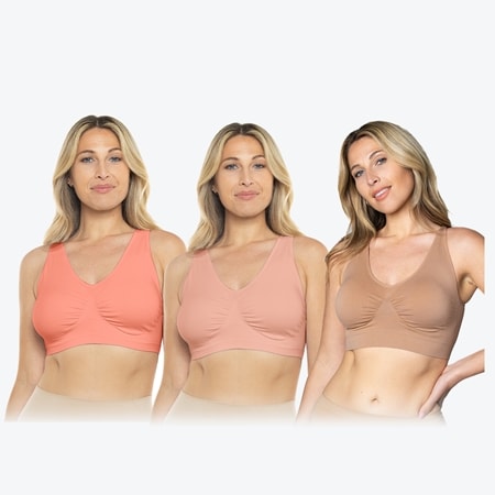 Rhonda Shear 3 Pack Cotton Ahh Bra