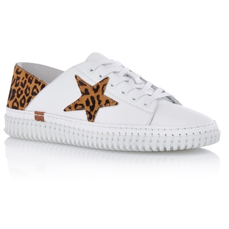 Diana Ferrari Jolliday Leather Sneaker with Star Detail