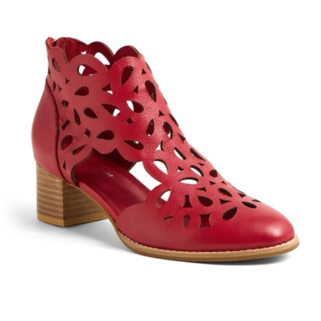 Django & Juliette Yevery Cutout Heeled Ankle Boot