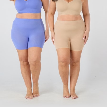 Rhonda Shear 2pk Seamless Rose Jacquard Longline