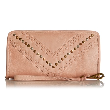 Cadelle Jade Stitch & Stud Detail Wallet/Clutch