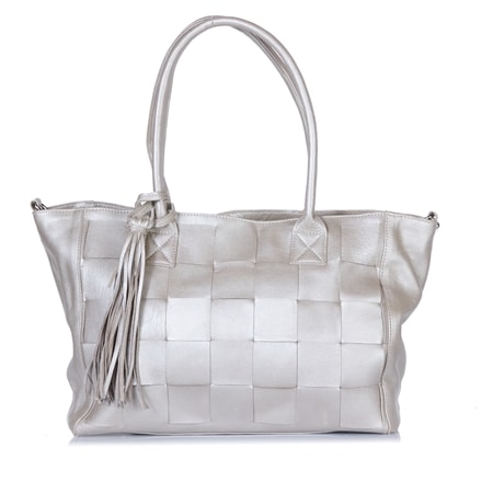 Cadelle Kirra Large Woven Leather Tote with Crossbody Strap
