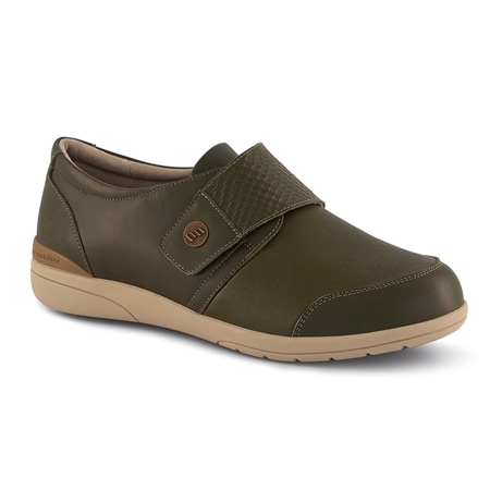 Homyped Maya Flat Shoe with Adjustable Strap and Contrast Sole