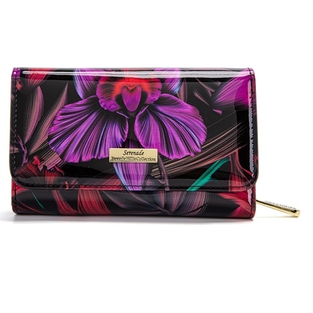 Serenade Orchid Medium Leather Wallet with RFID Protection