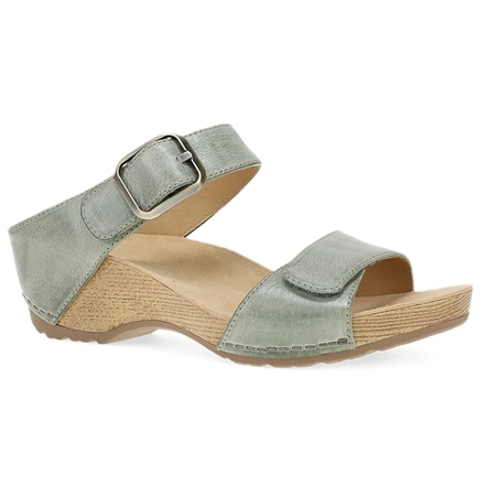 Dansko Tanya Milled Burnished Double Strap Slide Sandal