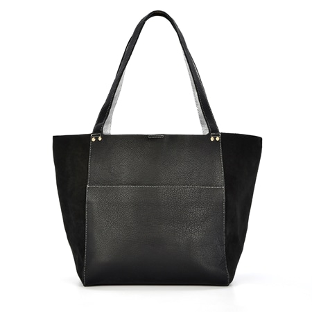 Cobb & Co. Phoenix Large Leather and Suede Contrast  Hobo Tote Bag