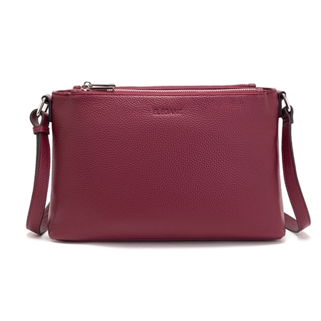 Elegant Gabriella Triple Compartment Leather Handbag