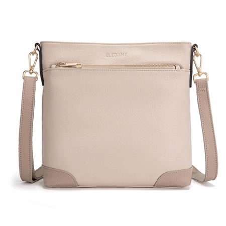 Elegant Evie Two Tone Leather Crossbody Bag
