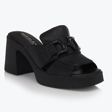 Bresley Bass Leather Platform Sandal with Chunky Heel