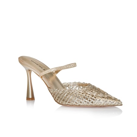 Bresley Briella Woven Leather Slingback Heel