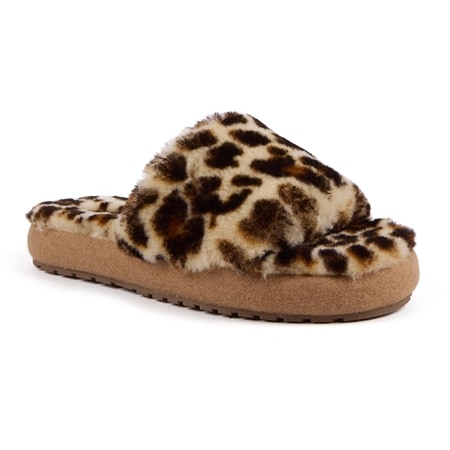 EMU Australia McKay Leopard Sheepskin Fluffy Slipper