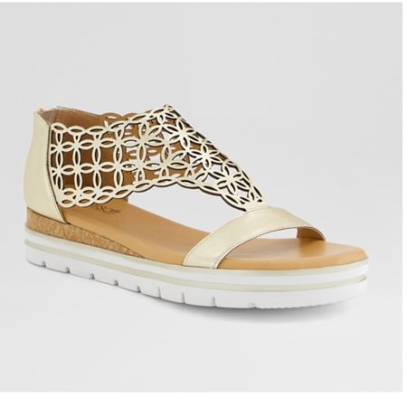 Supersoft Alexiander Leather Comfort Cushion Sandal with Back Zip