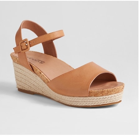 Supersoft Cousin Leather Comfort Cushion Wedge Sandal