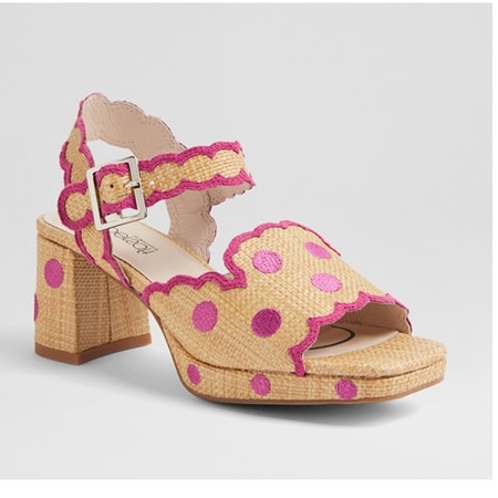 Supersoft Following Raffia Comfort Cushion Heeled Sandal