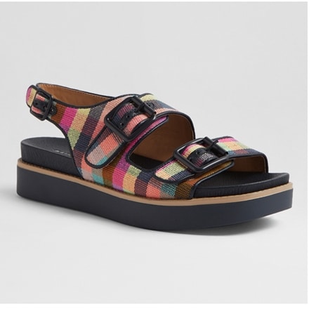 Diana Ferrari Babilon Woven Check Backstrap Sandal