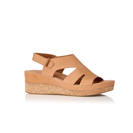 Diana Ferrari Carolinna Leather Backstrap Wedge Sandal