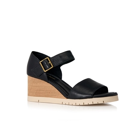 Diana Ferrari Teeger Leather Wedge Sandal