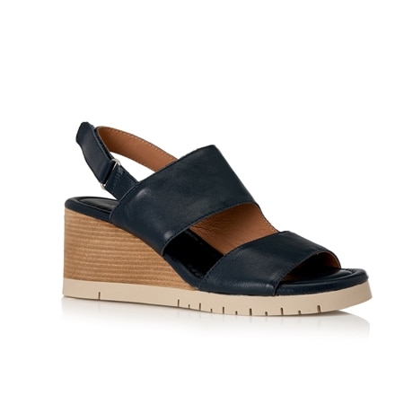 Diana Ferrari Tux Leather Backstrap Wedge