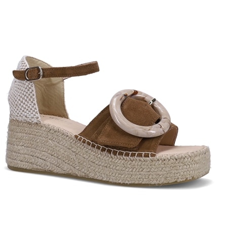 Ron White Juno Suede Espadrille Platform Wedge Sandal